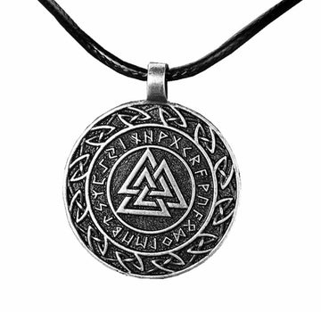 Asgard Crafted Circular Horn Valknut Symbol