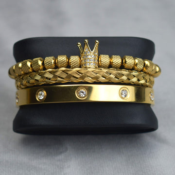 Pineapple Ball Crown Twist Woven Mesh Bracelet