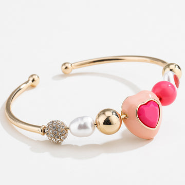 Fashion Original Design Heart Peach Pearl Necklace