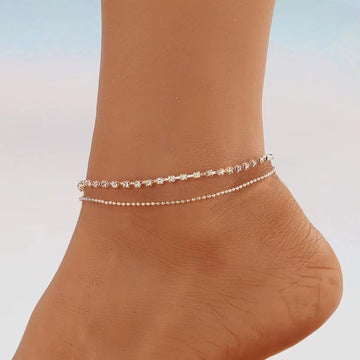 Simple Strass Cup Chain Handanklet Multi Necklace