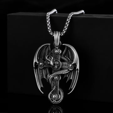 Men'S Stainless Steel Retro Pendant Sweater