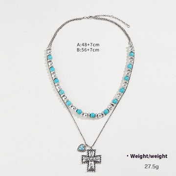Semi Precious Stone Beaded Twin Earrings