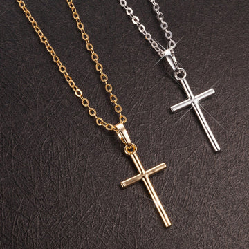 Fashion Simple Cross Pendant Necklace For