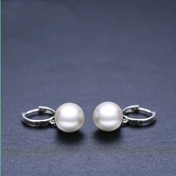 Trendy Black Round Ball Stud Earrings