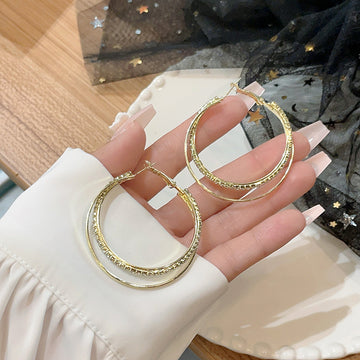 Simple Geometric Alloy Bracelet Earrings In