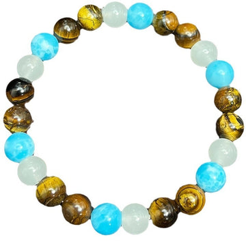 Versatile Tiger Eye Stone Men'S Beaded Bracelet