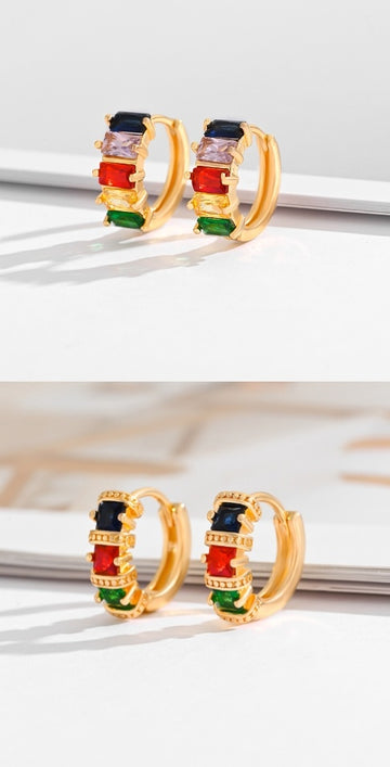 Fashion Multi Style Square Crystal Zircon