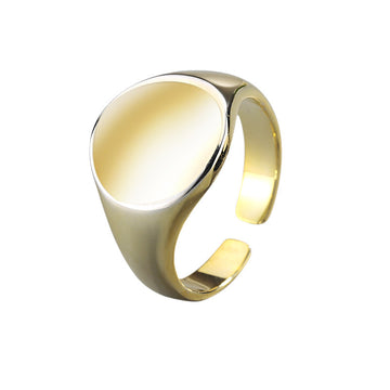 Oval Smooth Adjustable Ring Fashionable Atmosphere