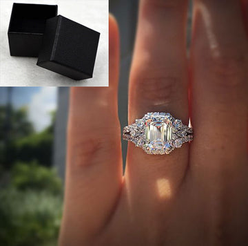 Wish Hot New Princess Square Cubic Ring