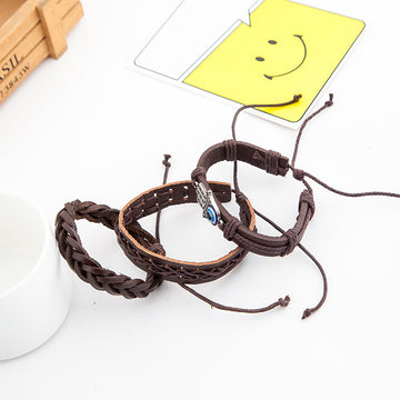 Palm Eye Leather Men'S Cowhide Bracelet