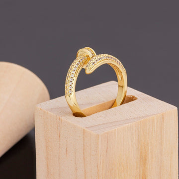 Personalized Geometric Nail Ring For Men