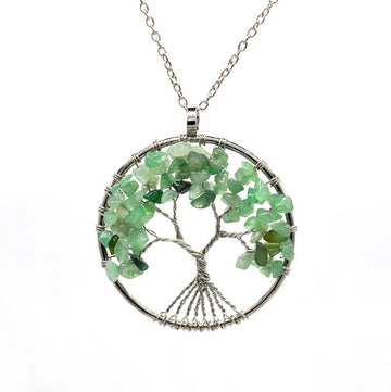Kabala Life Tree Necklace Natural Stone