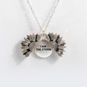 Sunflower Double Layer Lettering Necklace Stylish