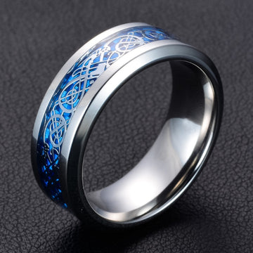 Titanium Steel Dragon Ring Handcrafted Stainless