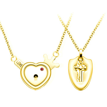 Fashion Jewelry Titanium Steel Couple Love Necklace