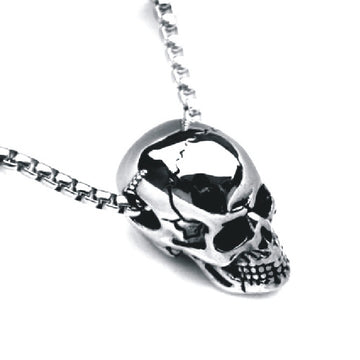 Male Titanium Steel Skull Necklace With
