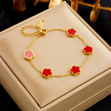Small Fresh Lovely Green Drop Gum Bracelet