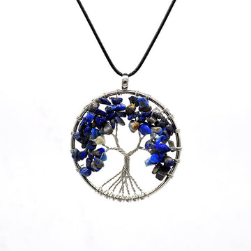Kabala Life Tree Necklace Natural Stone