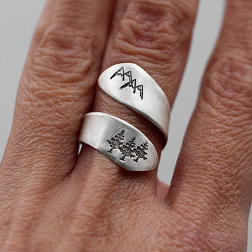 Mountain Forest Opening Adjustable Ring In