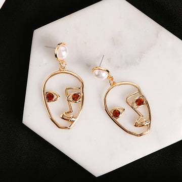 Handmade Artistic Design Exaggerated Hollow Face