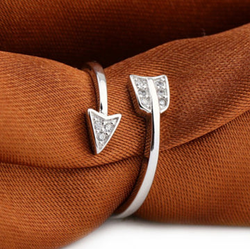Diamond Arrow Ring In Copper Material