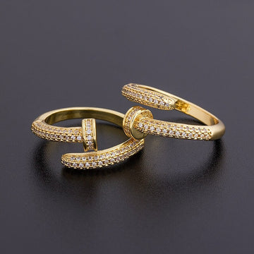 Personalized Geometric Nail Ring For Men