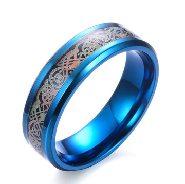 Titanium Steel Dragon Ring Handcrafted Stainless