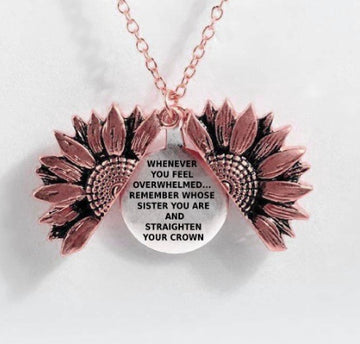 Sunflower Double Layer Lettering Necklace Stylish