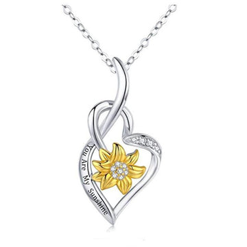 Sunshine Sunflower Pendant Necklace For Women