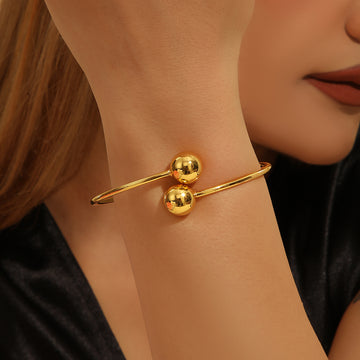 Copper Plated 18K Gold Double Headed Bracelet