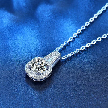 Moissanite S925 Sterling Silver Geometric Necklace