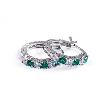 Colorful Zircon Ear Buckles Women'S European Ring