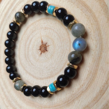 8Mm Beaded Gemstone Bracelet Unisex Color