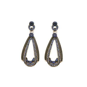 Retro Diamond Irregular Water Drop S925