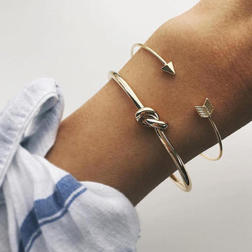Women'S Vintage Cuff Arrow Knotted Bracelet