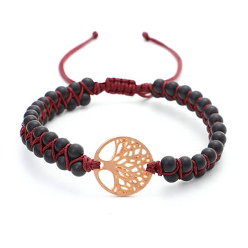 Woven Twine Double Tree Of Life Bracelet