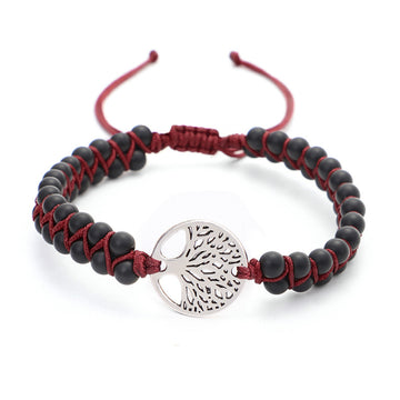 Woven Twine Double Tree Of Life Bracelet