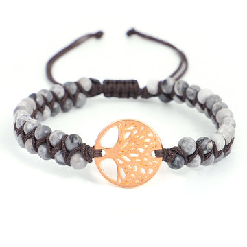 Woven Twine Double Tree Of Life Bracelet