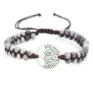 Woven Twine Double Tree Of Life Bracelet
