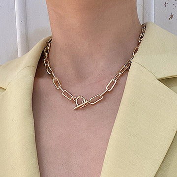 Op Buckle Clavicle Necklace Retro Street