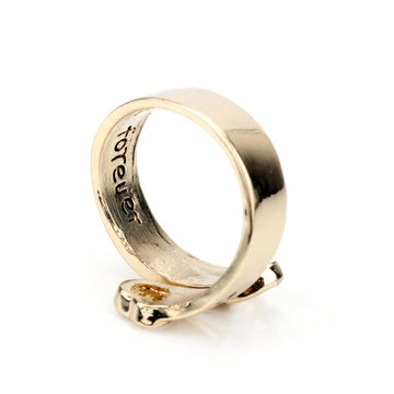Hollow Love Dog Claw Ring Adjustable