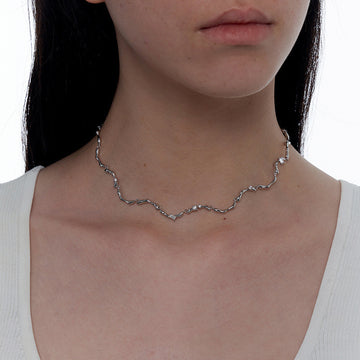 Small Design Sense Wave Pattern Adjustable Necklace