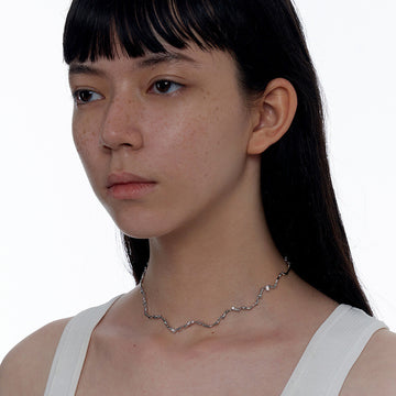 Small Design Sense Wave Pattern Adjustable Necklace