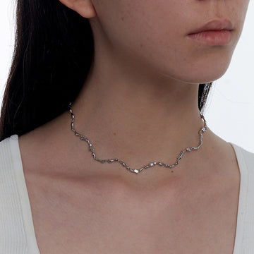 Small Design Sense Wave Pattern Adjustable Necklace
