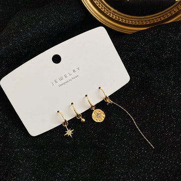 Temperament Eight Pointed Star Set Earrings