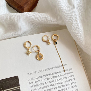 Temperament Eight Pointed Star Set Earrings