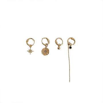 Temperament Eight Pointed Star Set Earrings