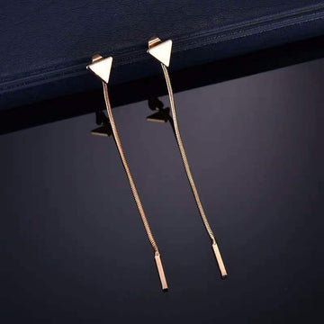 Long Tassel Triangle Earrings For Women