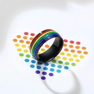 Cycolinks Pride Rainbow Unisex Ring Titanium