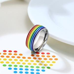 Cycolinks Pride Rainbow Unisex Ring Titanium